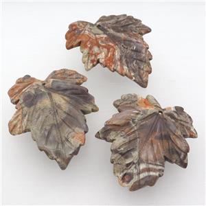 Ocean Jasper Leaf pendant, approx 50-60mm