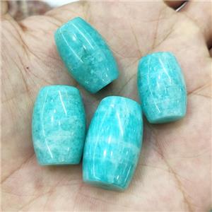 green Russian Amazonite barrel Beads, approx 16-22mm