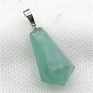 green Fluorite pendulum pendant, approx 17-30mm