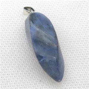 blue Sodalite twist pendant, approx 15-40mm