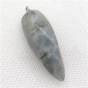 Labradorite twist pendant, approx 15-40mm