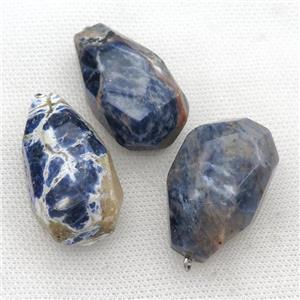 Sodalite pendant, freeform, approx 20-40mm