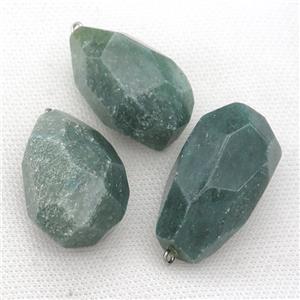 green Aventurine pendant, freeform, approx 20-40mm