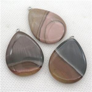 Picasso Jasper teardrop pendant, approx 30-40mm