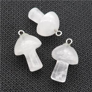 Clear Quartz Crystal mushroom pendant, approx 15-20mm