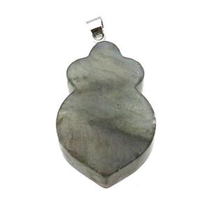 Labradorite Shield Pendant, approx 17-26mm