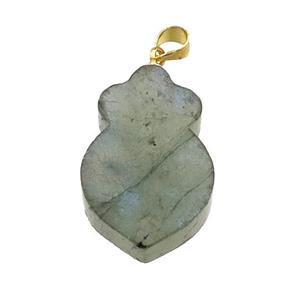 Labradorite Shield Pendant, approx 17-26mm