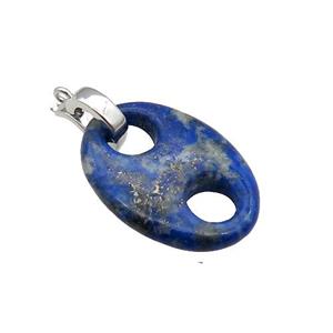 Blue Lapis Pignose Pendant, approx 18-25mm