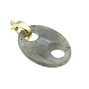 Labradorite Pignose Pendant, approx 18-25mm