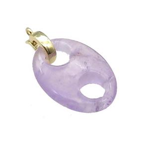 Amethyst Pignose Pendant, approx 18-25mm