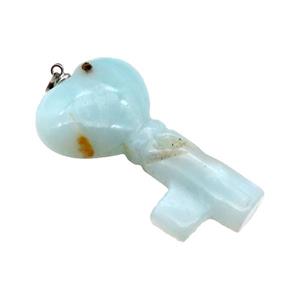 Blue Amazonite Key Pendant, approx 22-40mm