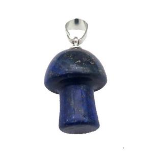 Blue Lapis Mushroom Pendant, approx 15-20mm