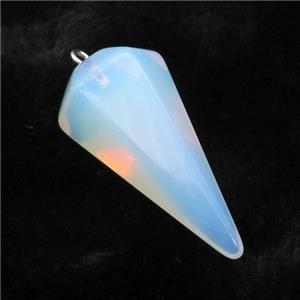 White Opalite Pendulum Pendant, approx 17-38mm