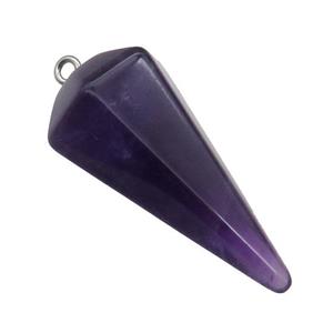 Purple Amethyst Pendulum Pendant, approx 17-38mm