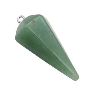 Green Aventurine Pendulum Pendant, approx 17-38mm