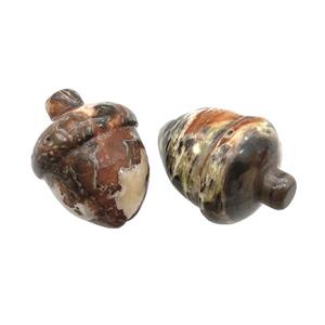 Ocean Jasper Acorn No Hole, approx 21-25mm