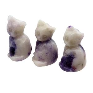 Lilac Jasper Cat No Hole, approx 22-30mm