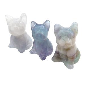 Fluorite Dog No Hole, approx 20-30mm