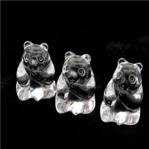 Clear Quartz Bear No Hole, approx 17-30mm