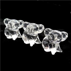 Clear Quartz Koala No Hole, approx 25-30mm