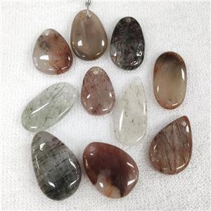 Mix Rutilated Quartz Pendant Mix Shape, approx 17-28mm