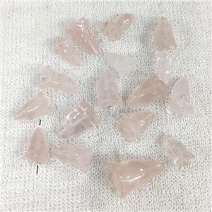 Rose Quartz Flower Beads Carved, approx 6-16mm