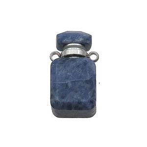 Natural Blue Sodalite Perfume Bottle Pendant, approx 10-18mm