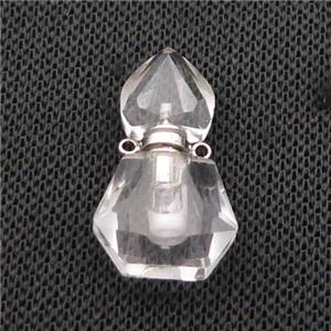 Crystal Quartz Perfume Bottle Pendant, approx 16-27mm