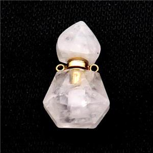 Natural Clear Quartz Perfume Bottle Pendant, approx 16-27mm