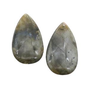 Natural Labradorite Teardrop Pendant, approx 20-40mm