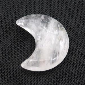 Clear Quartz Moon Pendant Undrilled, approx 28-30mm