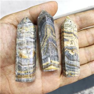 Natural Honeybee Jasper Tower Undrilled Prism, approx 20-90mm