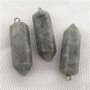 Natural Labradorite Bullet Pendant, approx 15-45mm