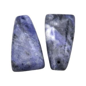 Natural Blue Sodalite Trapeziform Pendant, approx 10-40mm