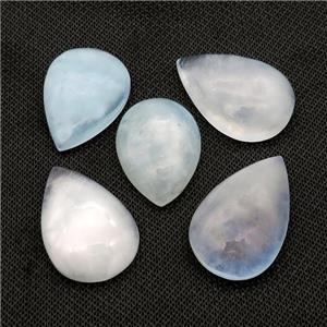 Natural Aquamarine Teardrop Pendant Blue Nohole Undrilled, approx 23-38mm