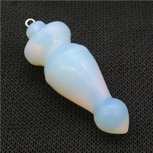 White Opalite Pendulum Pendant, approx 18-50mm