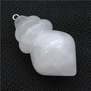 Natural Clear Quartz Pendulum Pendant, approx 25-40mm