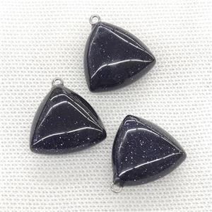 Blue Sandstone Triangle Pendant, approx 25mm