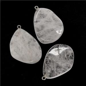 Clear Quartz Teardrop Pendant Twist, approx 25-40mm