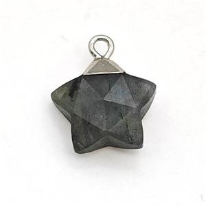 Natural Labradorite Star Pendant, approx 14mm