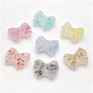 Resin Butterfly Beads Mixed Color, approx 26-33mm