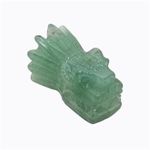 Natural Green Aventurine Dragonhead Beads Carved, approx 15-25mm