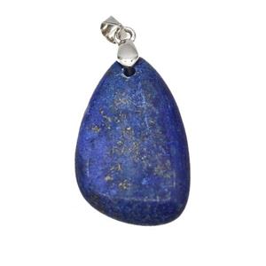 Natural Blue Lapis Lazuli Teardrop Pendant, approx 18-30mm