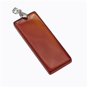 Natural Agate Rectangle Pendant Red Dye, approx 20-50mm