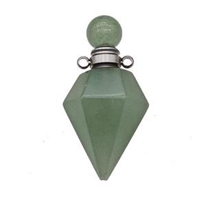 Natural Green Aventurine Perfume Bottle Pendant, approx 18-40mm