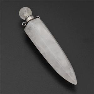 Natural Clear Quartz Perfume Bottle Pendant Bullet, approx 12-60mm