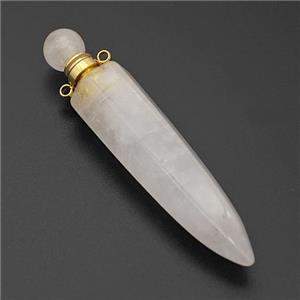 Natural Clear Quartz Perfume Bottle Pendant Bullet, approx 12-60mm