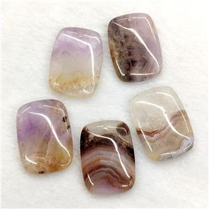 Natural Aurora Amethyst Agate Rectangle Pendant, approx 18-25mm