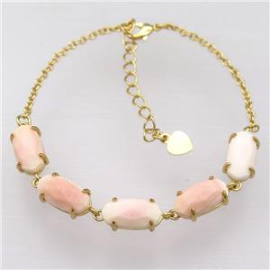 copper Bracelets with Queen Shell, Adjustable, gold plated, approx 7-14mm, 22cm length