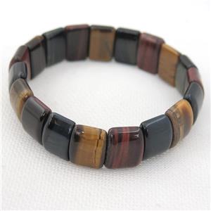 Tiger eye stone Bracelets, multicolor, A-grade, approx 10-15mm